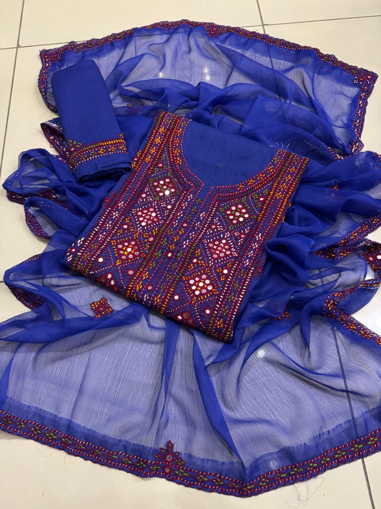 Fancy Balochi Heavy Handmade Needlework 3-Piece Suit Set
