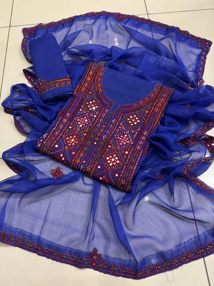 Fancy Balochi Heavy Handmade Needlework 3-Piece Suit Set