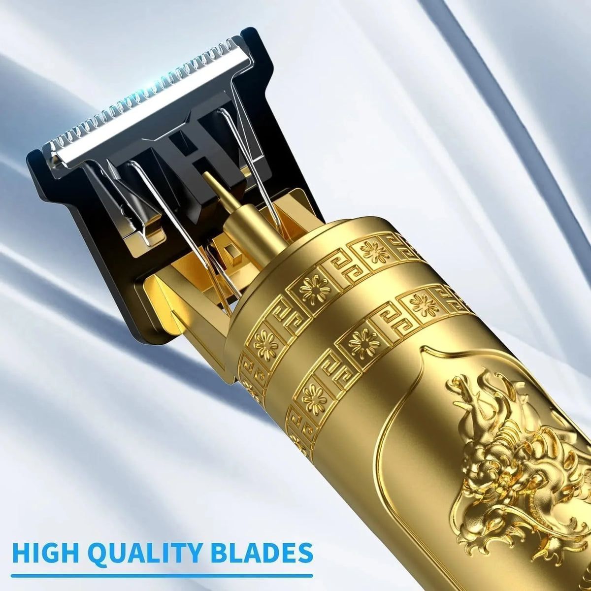 Professional Cordless Hair Trimmer & Beard Grooming Kit with Dragon Engraving