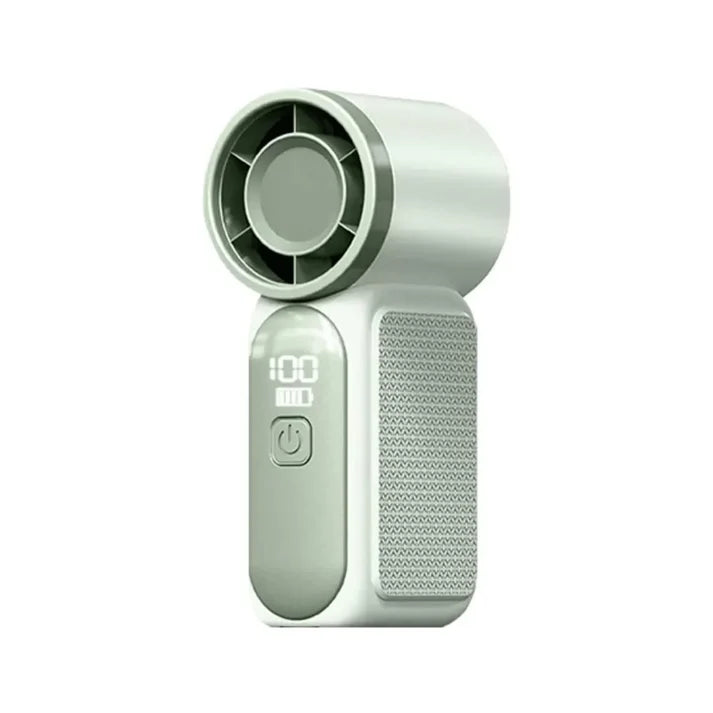 High-Speed Handheld Turbo Fan – 100 Speed Adjustable Portable Mini Fan with Digital Display