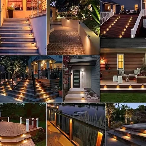 Solar Deck & Fence Edge Lights – Outdoor LED Step, Wall, and Railing Lights