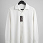 Vendora Mart Off-White Textured Long-Sleeve Shirt