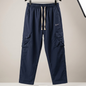 Vendora Navy Blue Utility Cargo Trousers