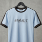 Vendora Mart  Light Blue Contrast Ringer Tee
