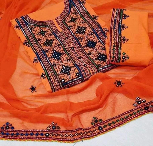 Fancy Balochi Heavy Handmade Needlework 3-Piece Suit Set
