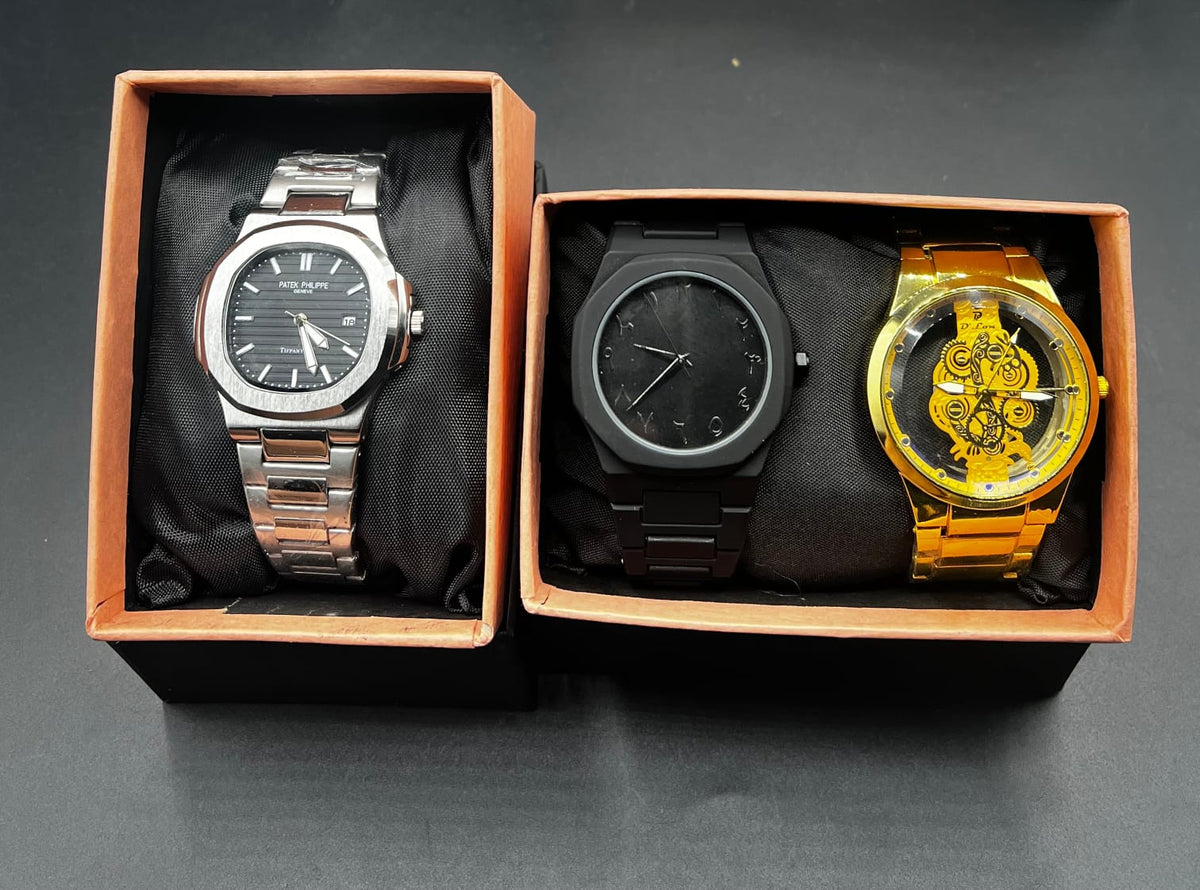 Luxury Men's Analog Watch Collection – Classic, Matte Black & Skeleton Dial Designs