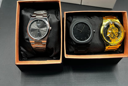 Luxury Men's Analog Watch Collection – Classic, Matte Black & Skeleton Dial Designs