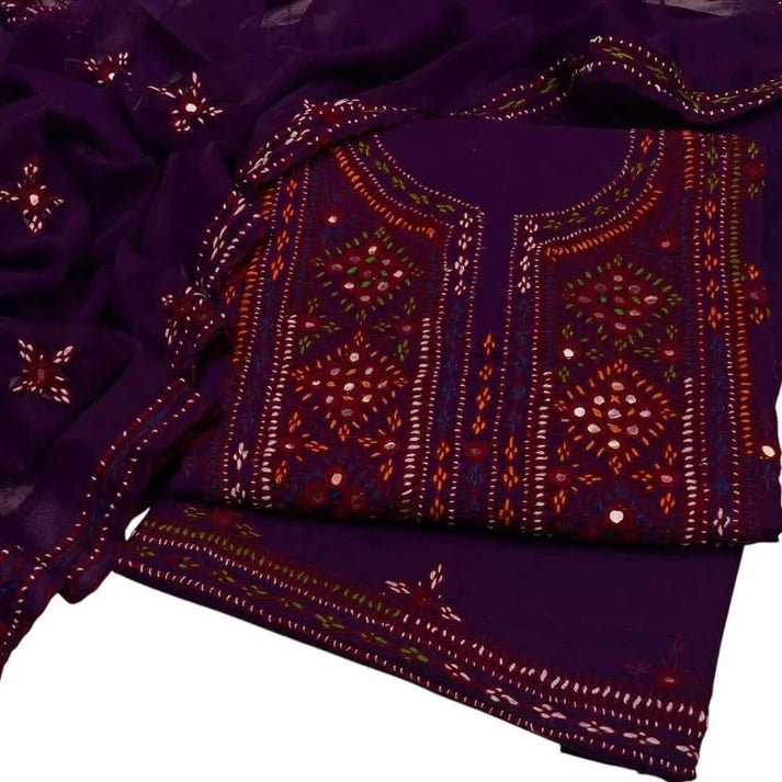 Fancy Balochi Heavy Handmade Needlework 3-Piece Suit Set