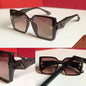 Prada-Style Oversized Cat-Eye Square Sunglasses – Dark Brown Gradient Tint