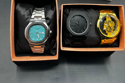 Luxury Men's Analog Watch Collection – Classic, Matte Black & Skeleton Dial Designs