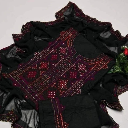 Fancy Balochi Heavy Handmade Needlework 3-Piece Suit Set