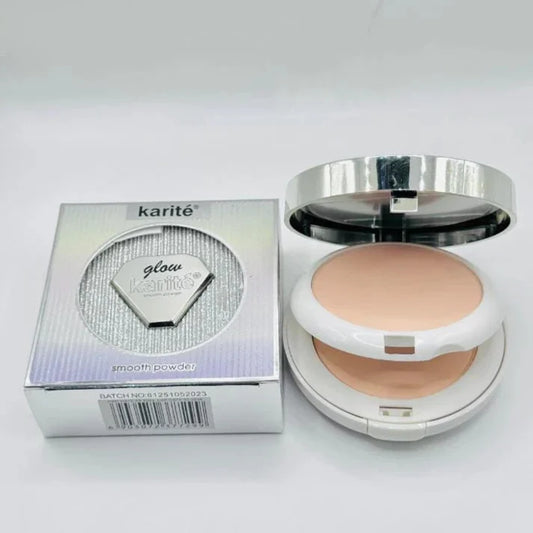 Karité Glow Smooth Powder – 2-in-1 Compact Face Powder Case