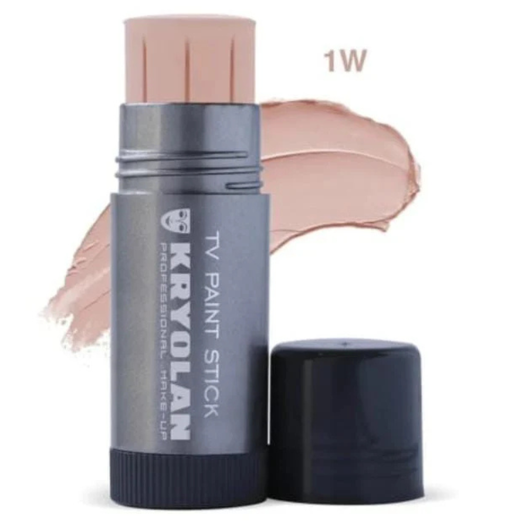 Kryolan TV Paint Stick – Full Coverage Foundation & Concealer Stick (1W)