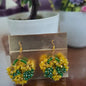 Handmade Beaded Cluster Dangle Earrings – Woven Wire Drop Earrings